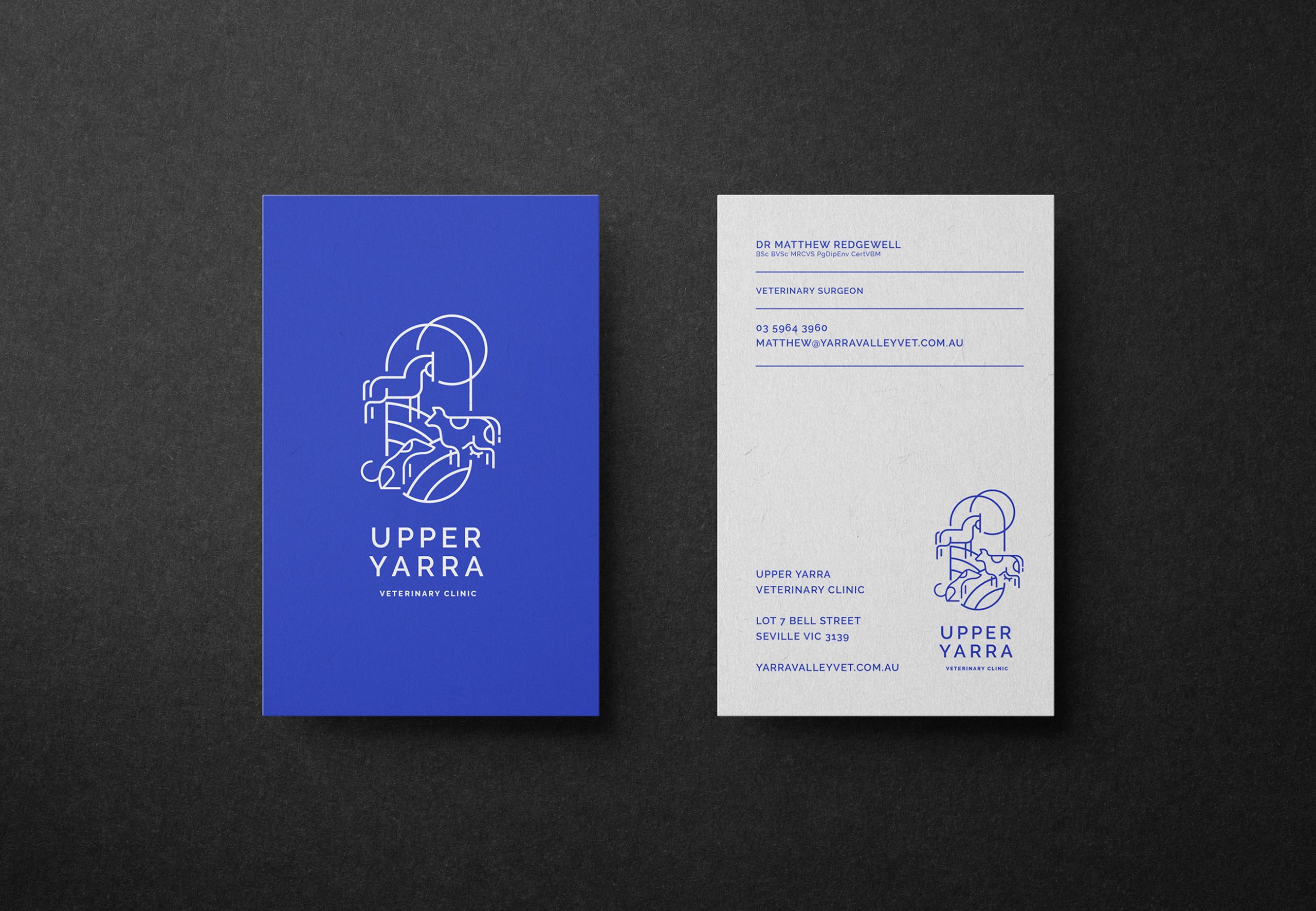 Upper Yarra Valley Veterinary Clinic Business Card Design